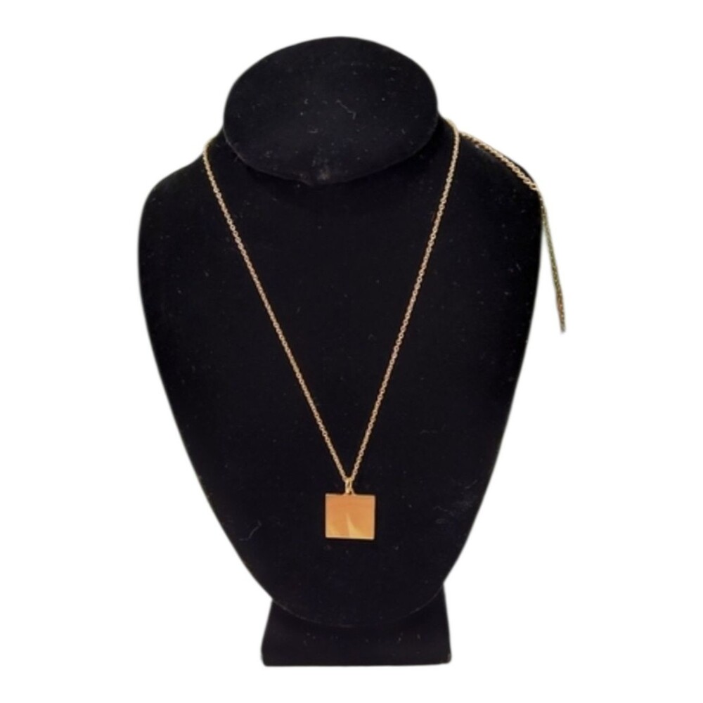 Plunder Gold-Tone Square Pendant Necklace